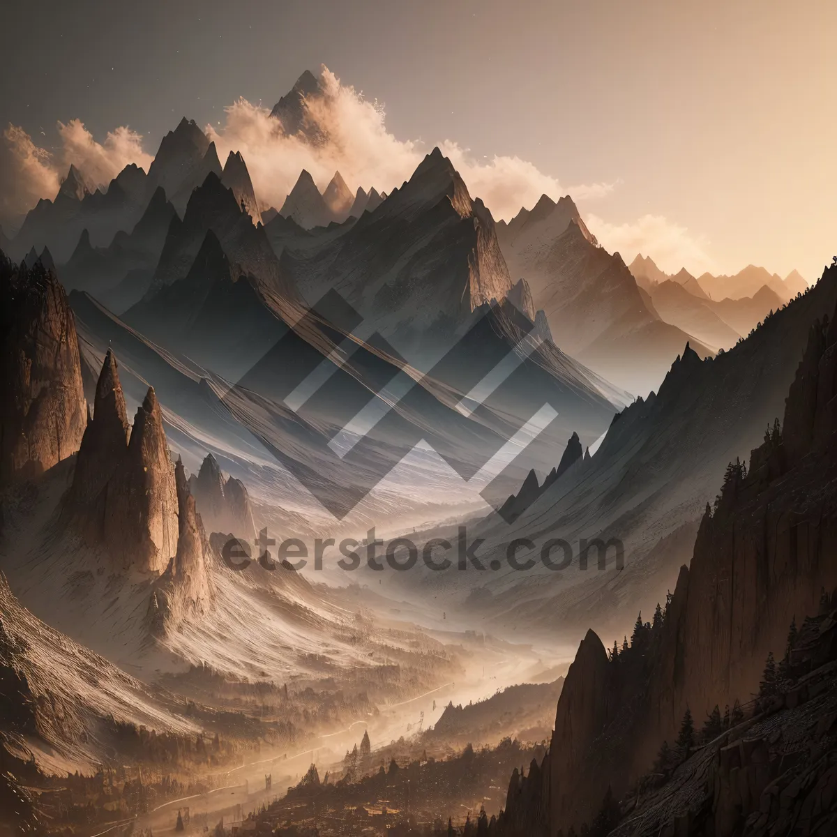 Picture of Majestic Mountain Valley Serenity