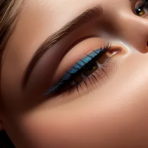 Sensual Beauty: Captivating Close-Up of Alluring Eyelashes.