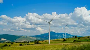 Renewable Energy Windmill in a Rural Landscape