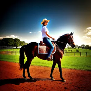 Dynamic Equestrian Vaulting Horse in Action