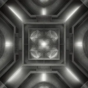 Digital Fractal Art: Futuristic Light and Texture Design