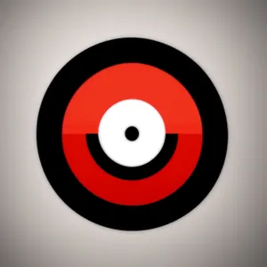 Shiny Music Icon - Modern Round DJ Disk Button