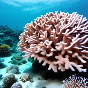 Colorful Underwater Coral Colony in Exotic Ocean