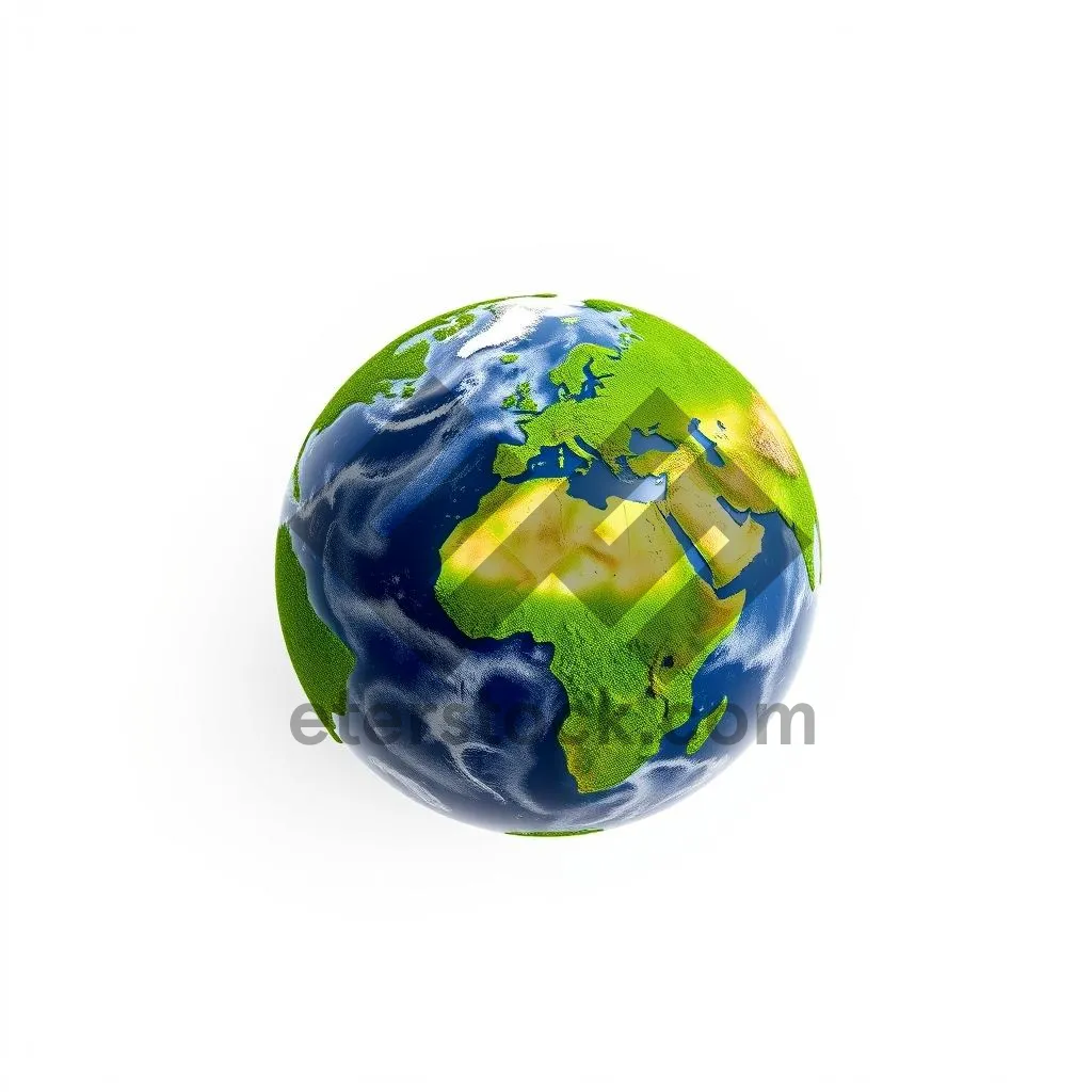 Picture of World Map Globe Icon Glass Sphere