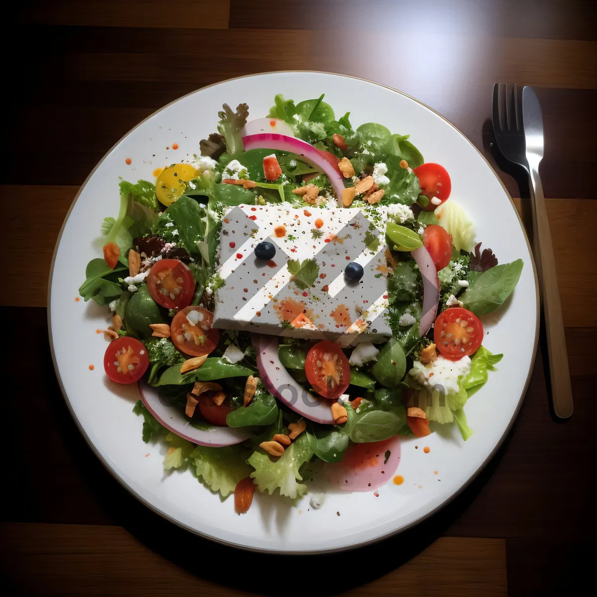Picture of Delicious Gourmet Plate with Fresh Vegetables