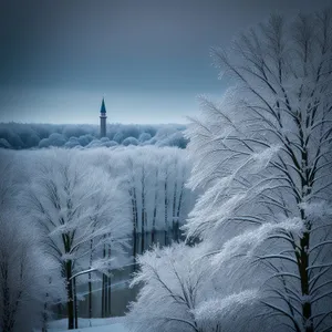 Winter Wonderland: Majestic Snow-Covered Mountain Landscape