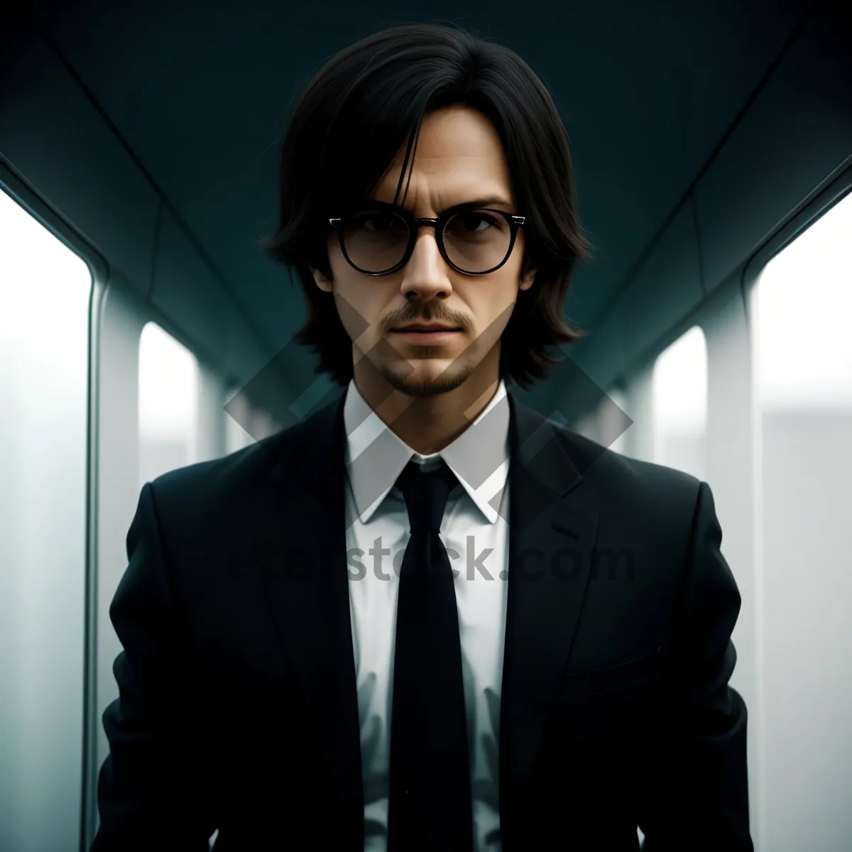 Picture of Smiling businessman in office meeting.