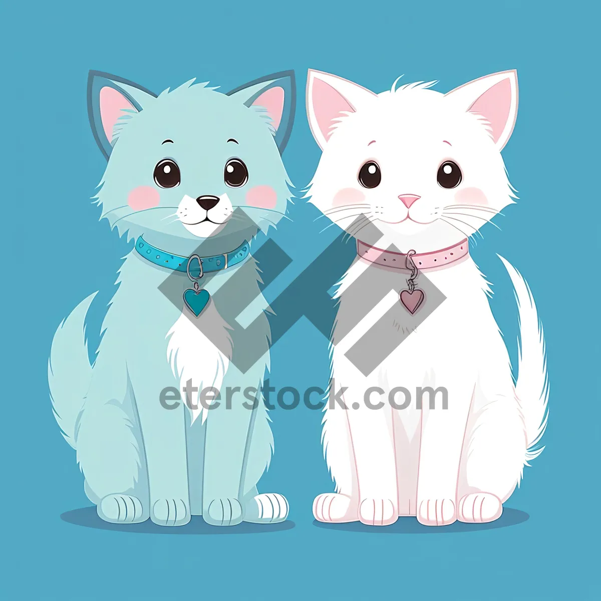 Picture of Cute Kitty Charm: Fun Cartoon Clip Art for Happy Kids