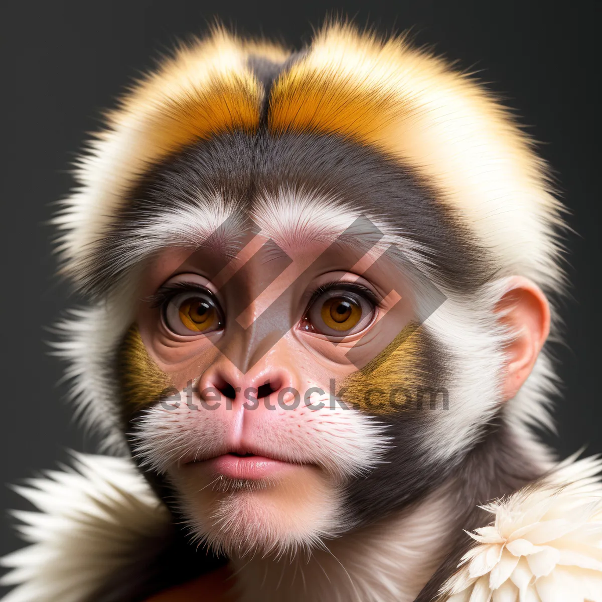 Picture of Adorable Primate Kitty with Furry Whiskers