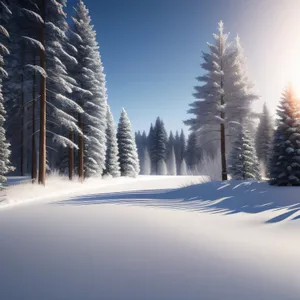 Winter Wonderland: Frosty Forest Landscape