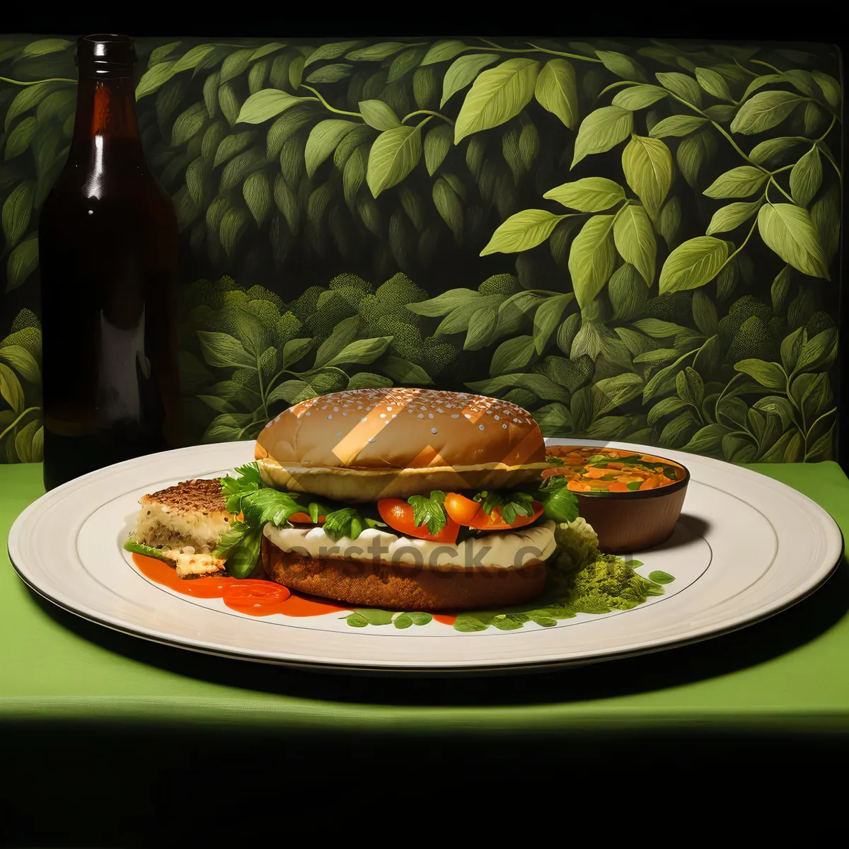 Picture of Healthy Grilled Chicken and Veggie Sandwich on Whole Wheat