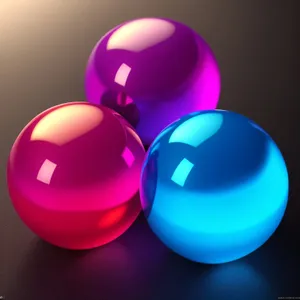 Colorful Glass Button Set with Shiny Reflections