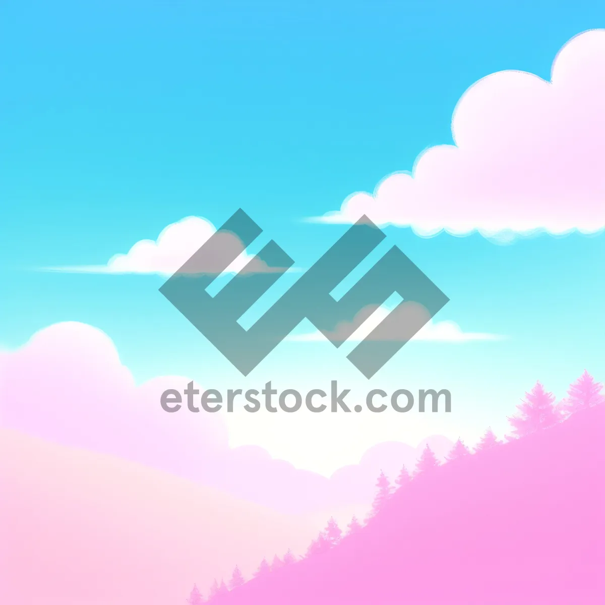 Picture of Serene Sky: Artistic Cloudscape Graphic Design