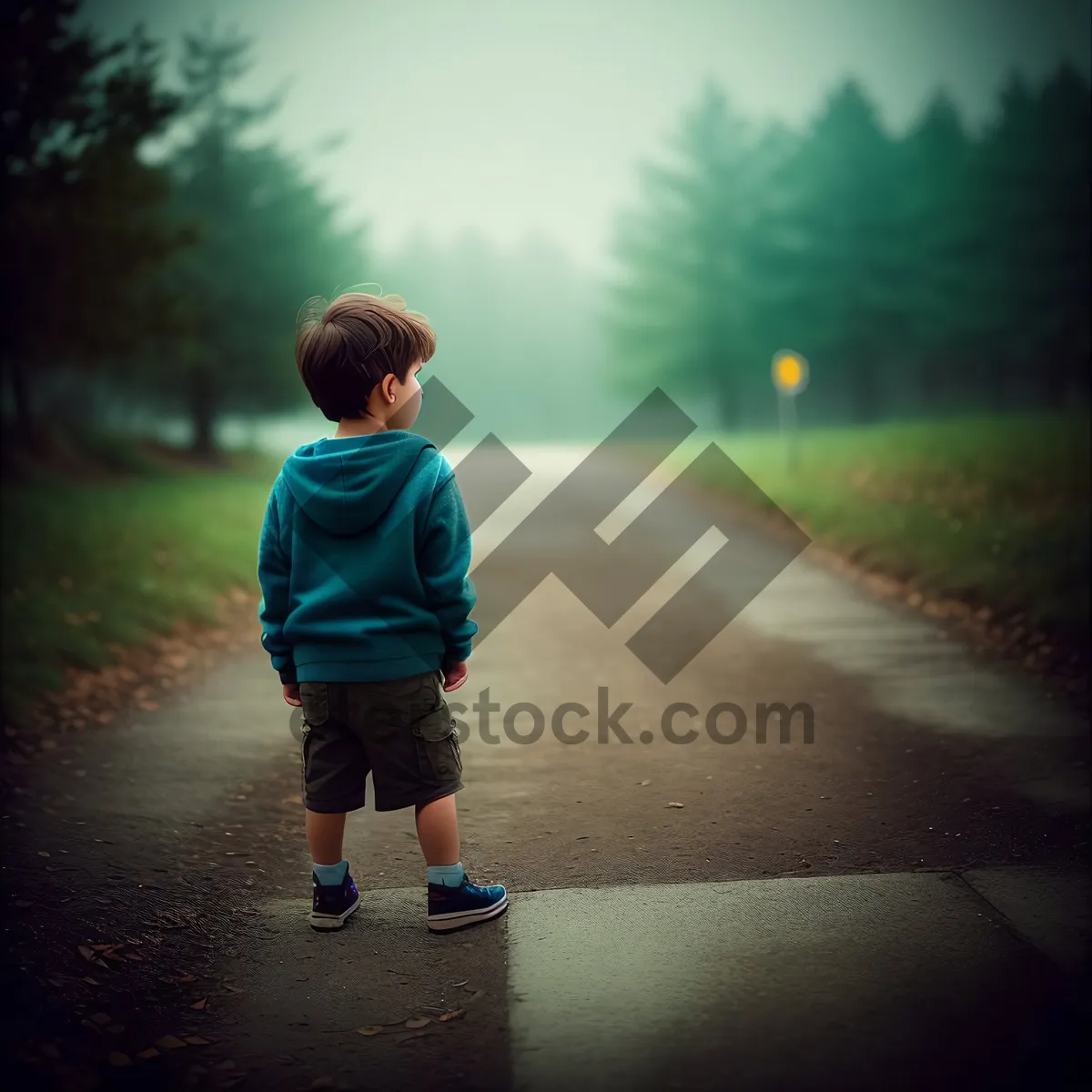 Picture of Active Boy Running Outdoors