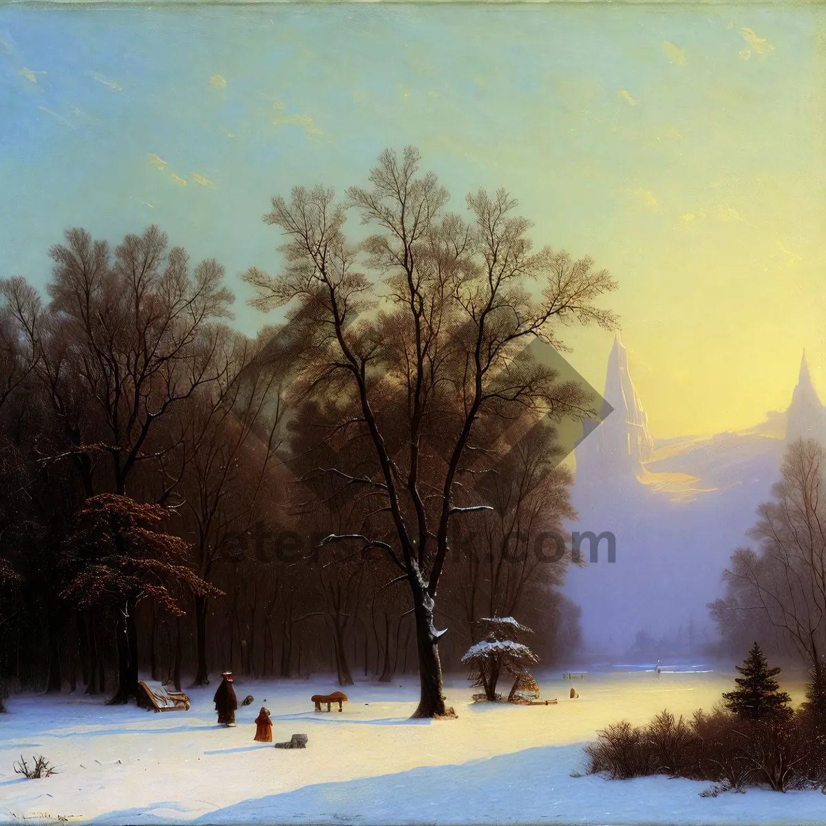 Picture of Winter Wonderland: Serene Frozen Forest Scenery