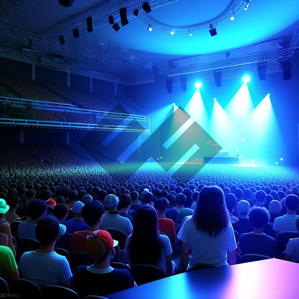 Picture of Vibrant Disco Lights Illuminate the Stage