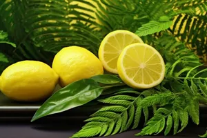 Fresh Citrus Fruits: Orange, Lemon, Lime slices