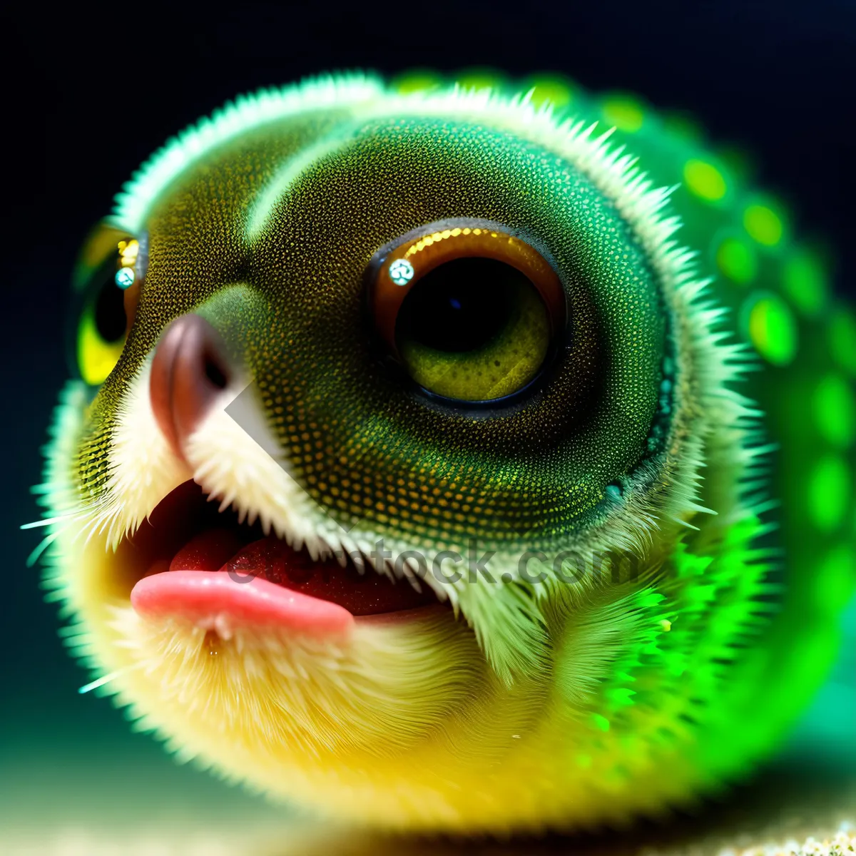 Picture of Colorful Eye Gazing with Chameleon Reflection