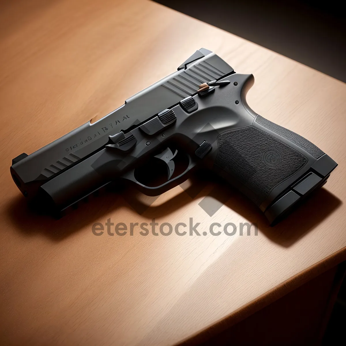 Picture of Black Gas Gun: Military Firearm for Protection