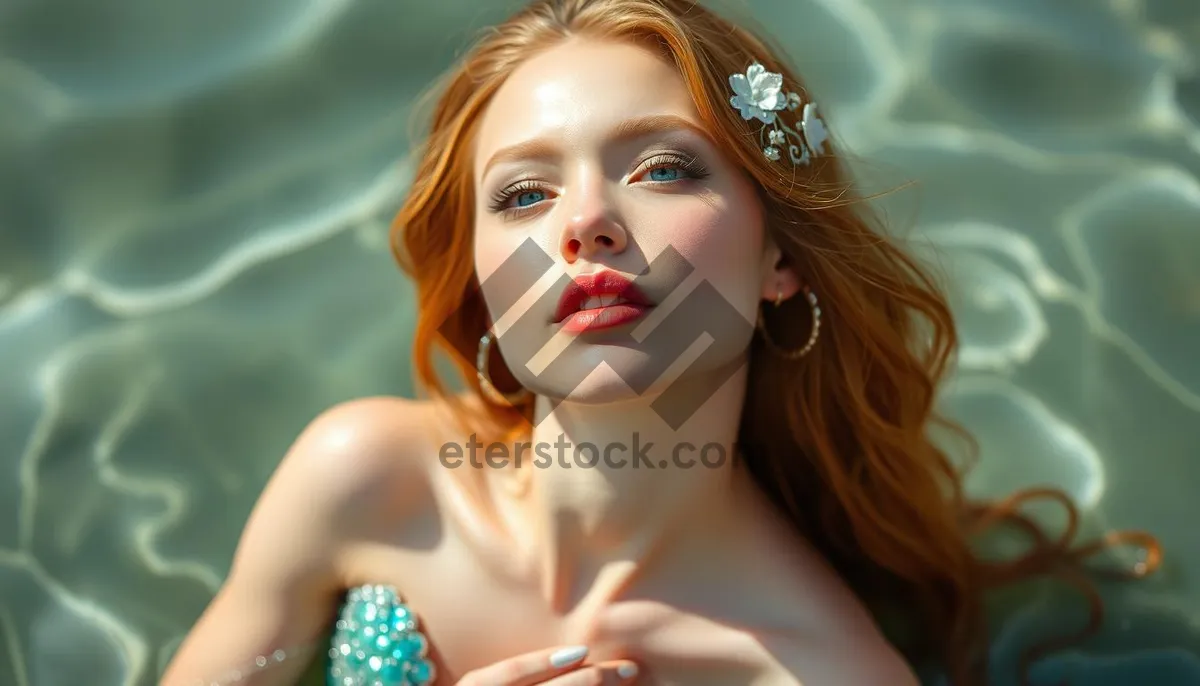 Picture of Fashion model with attractive makeup and blonde hair