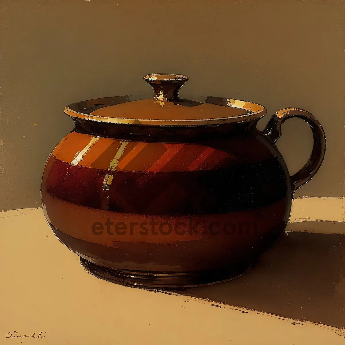 Picture of Traditional Glass Teapot - Home Appliance for Herbal Tea