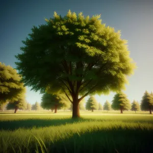Serene Rural Landscape with Acacia Trees