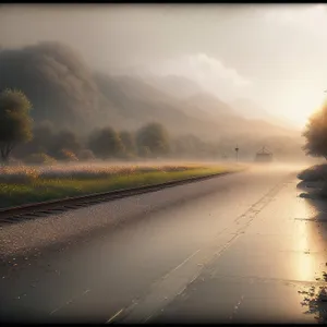 Scenic Skyline Drive Through Cloudy Countryside