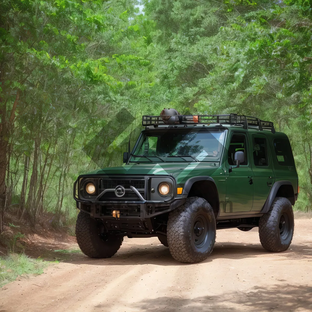 Picture of Off-Road Military Jeep in Action