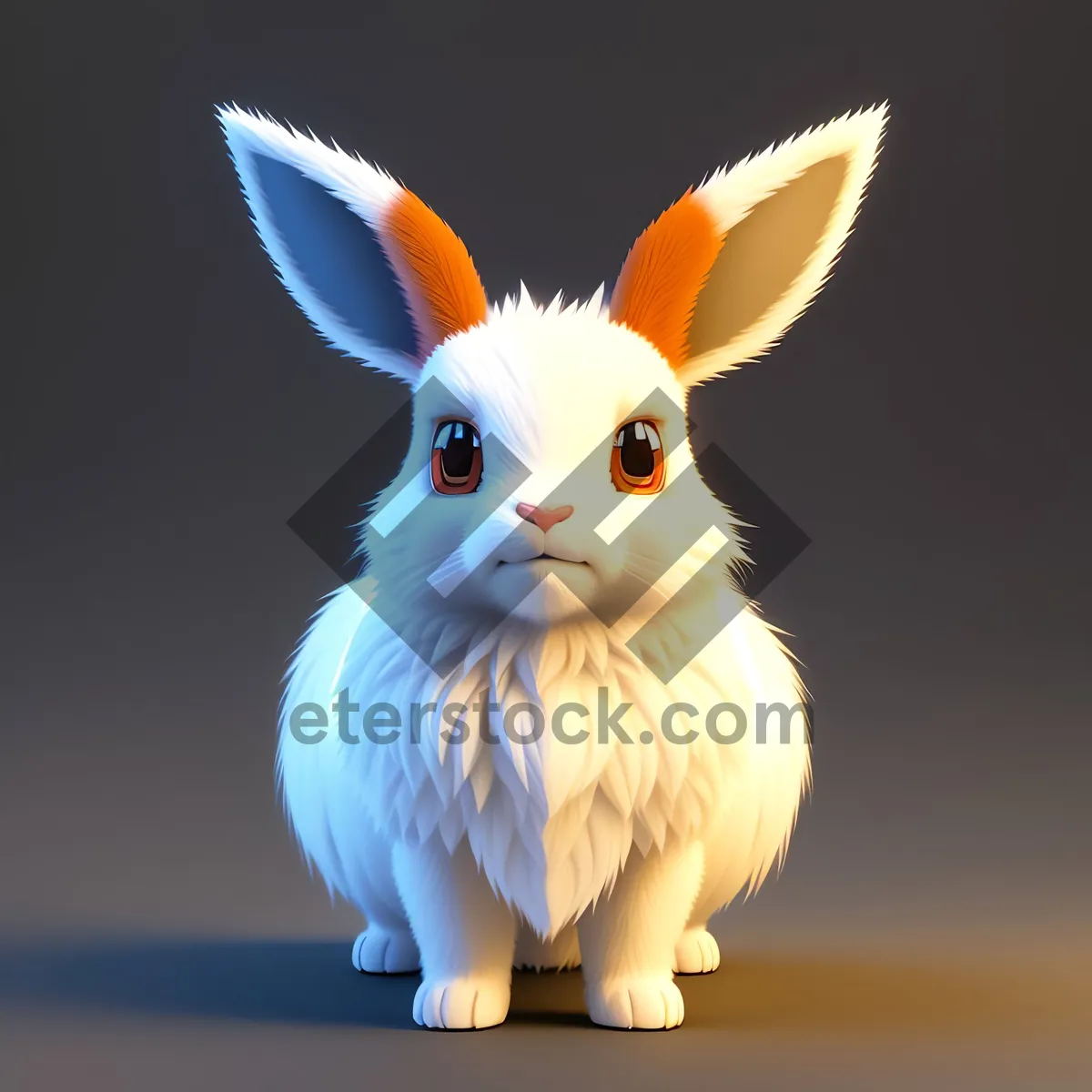 Picture of Cute Bunny with Fluffy Ears - Adorable Pet Portrait