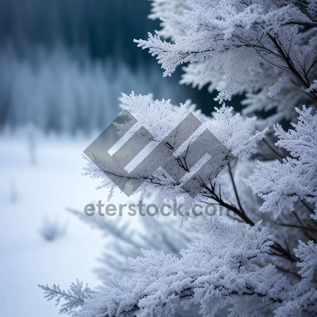 Picture of Winter Wonderland: Frozen Forest Delights with Crystalline Beauty