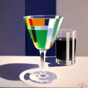 Crystal Cold Martini in a Wineglass