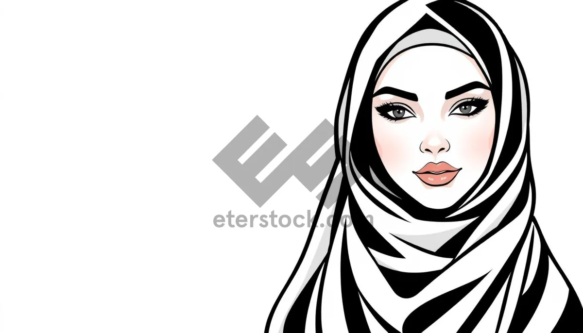 Picture of Cute Cartoon Face with Trendy Haircut