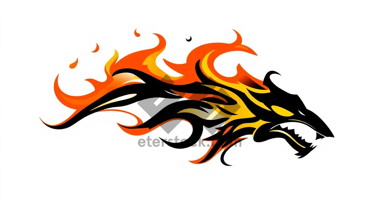 Picture of Silhouette design: Blaze symbol element heat decorative