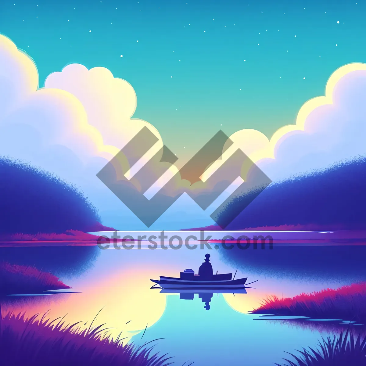 Picture of Starry Winter Night: Holiday Greeting Card Design