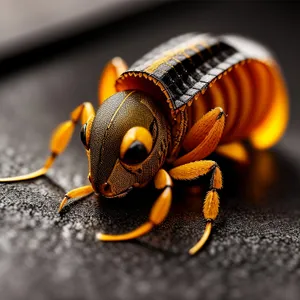 Close-up of Insect's Antenna and Eye