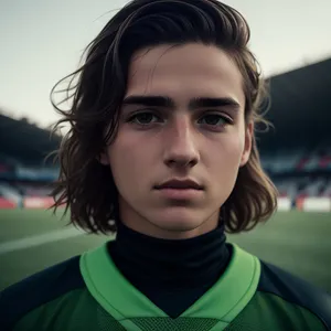 Smiling brunette woman with youthful charm and attractive style