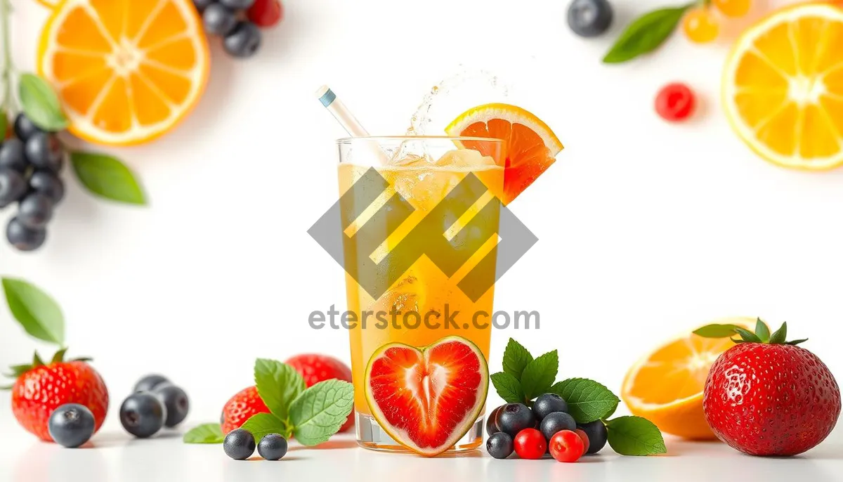 Picture of Refreshing Fruit Cocktail with Fresh Citrus and Berries