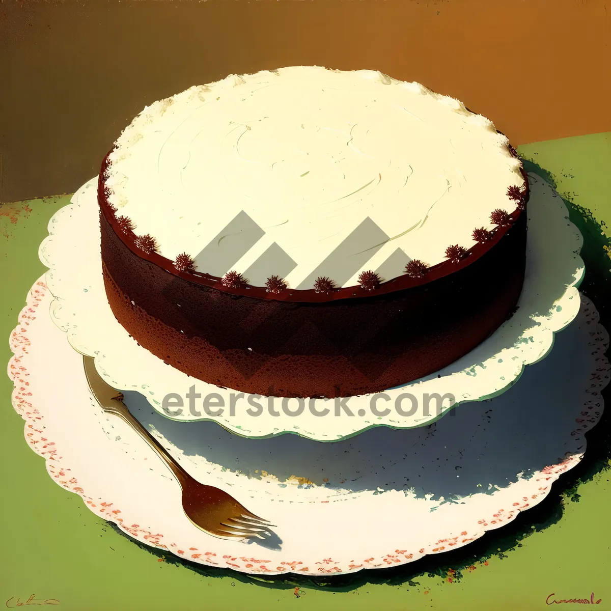 Picture of Decadent Chocolate Cake with Creamy Sauce