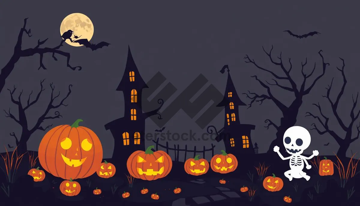 Picture of Harvest Cemetery Silhouette Holiday Decoration