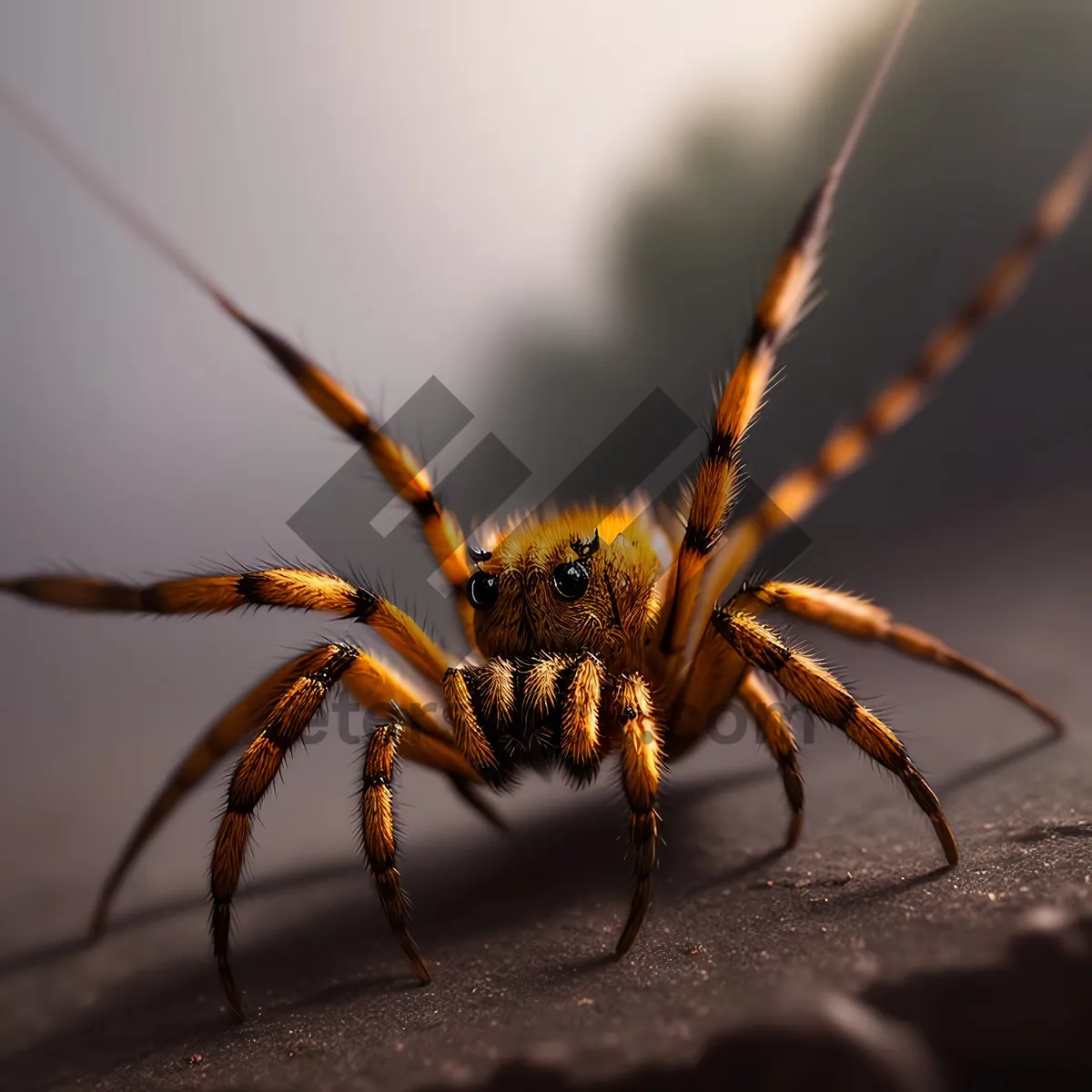 Picture of Close-up of Yellow Flower and Spider