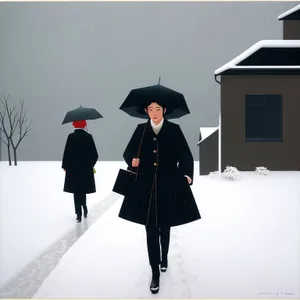 Successful Graduate in Academic Gown and Mortarboard Hat