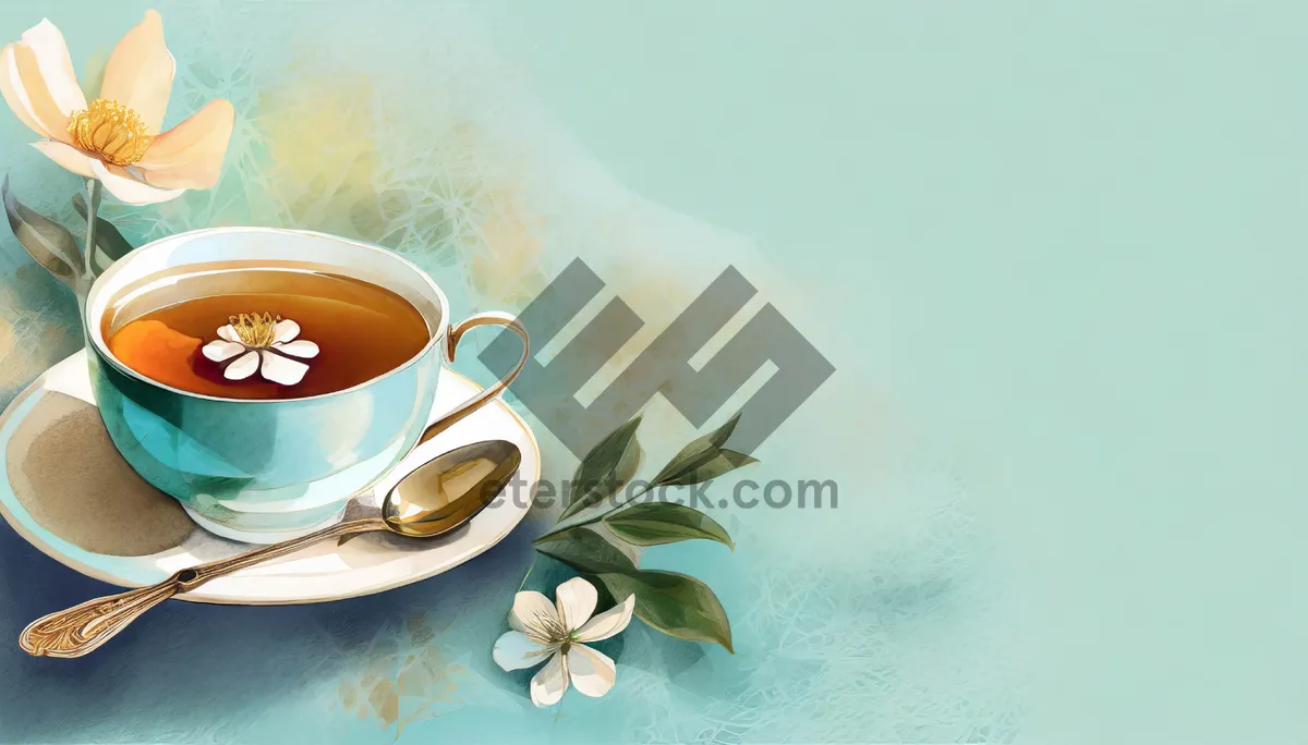 Picture of Hot Breakfast Refreshment in Brown China Cup