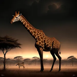 Majestic Wildlife: Giraffe in South African National Park