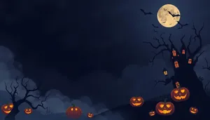 Patriotic Pumpkin Design Symbolizing Nighttime Football Stadium