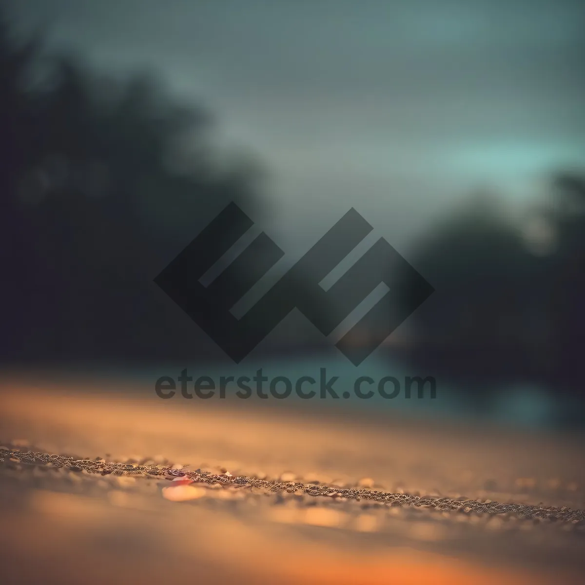 Picture of Sunset Reflection on Ocean Horizon