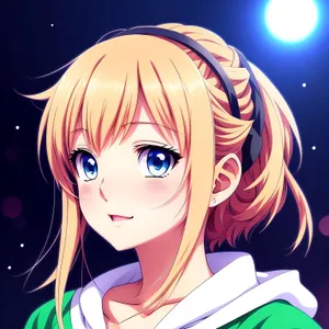 Celestial Charm: Artistic Moon Goddess with Stylish Hair