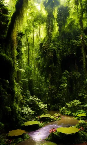 Sunlit Woods in the Park