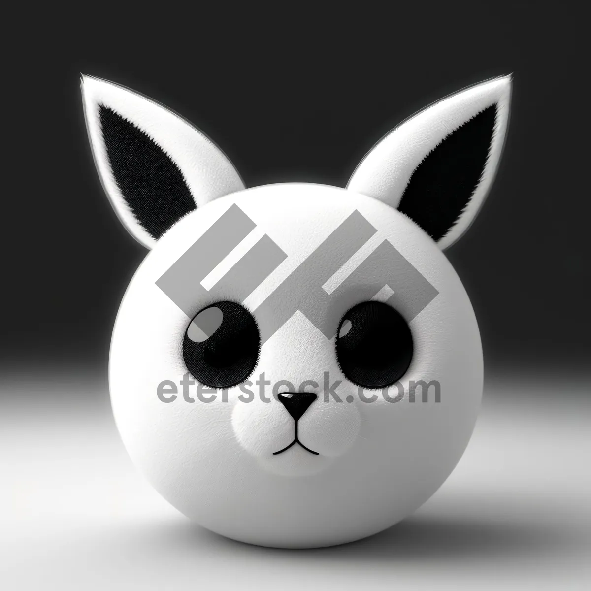 Picture of Happy Bunny: 3D Cartoon Icon with Cute Smile