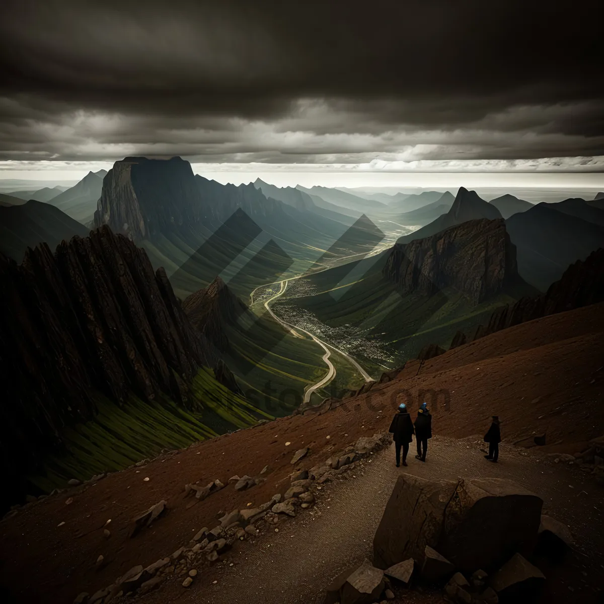 Picture of Mountain Tent in Scenic Landscape