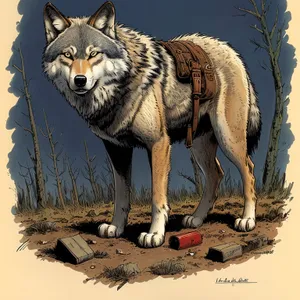 Majestic Timber Wolf: A Fierce Predator in the Wilderness